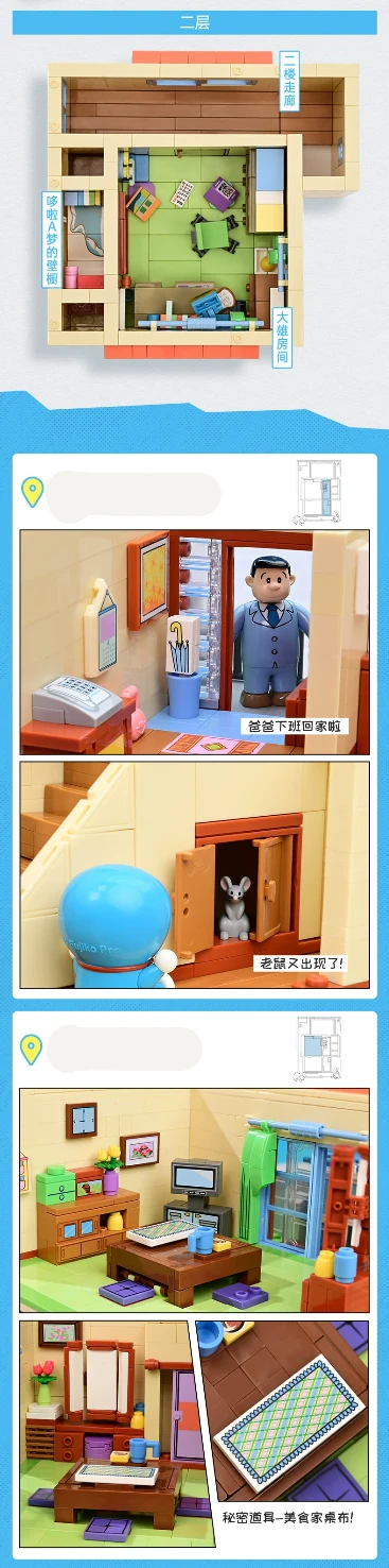 Maqueta casa completa de Doraemon y Nobita de Keepley 6