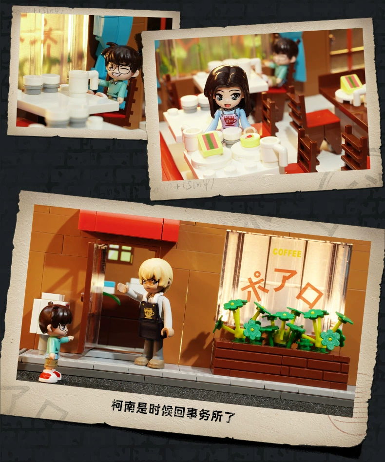 Maqueta Agencia de detectives Mori y Café Poirot de Detective Conan 4