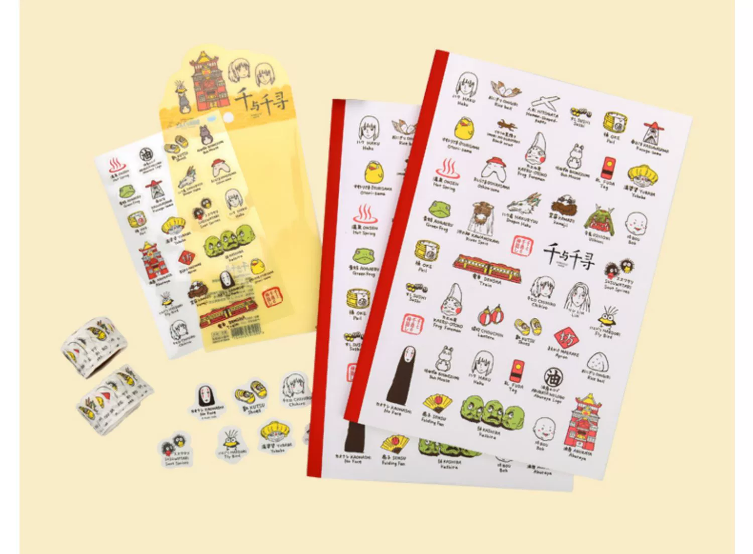 Conjunto papelería Totoro y Chihiro Estudios Ghibli 2