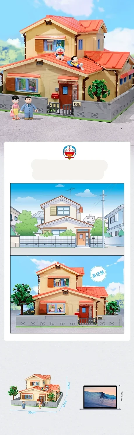 Maqueta casa completa de Doraemon y Nobita de Keepley 4