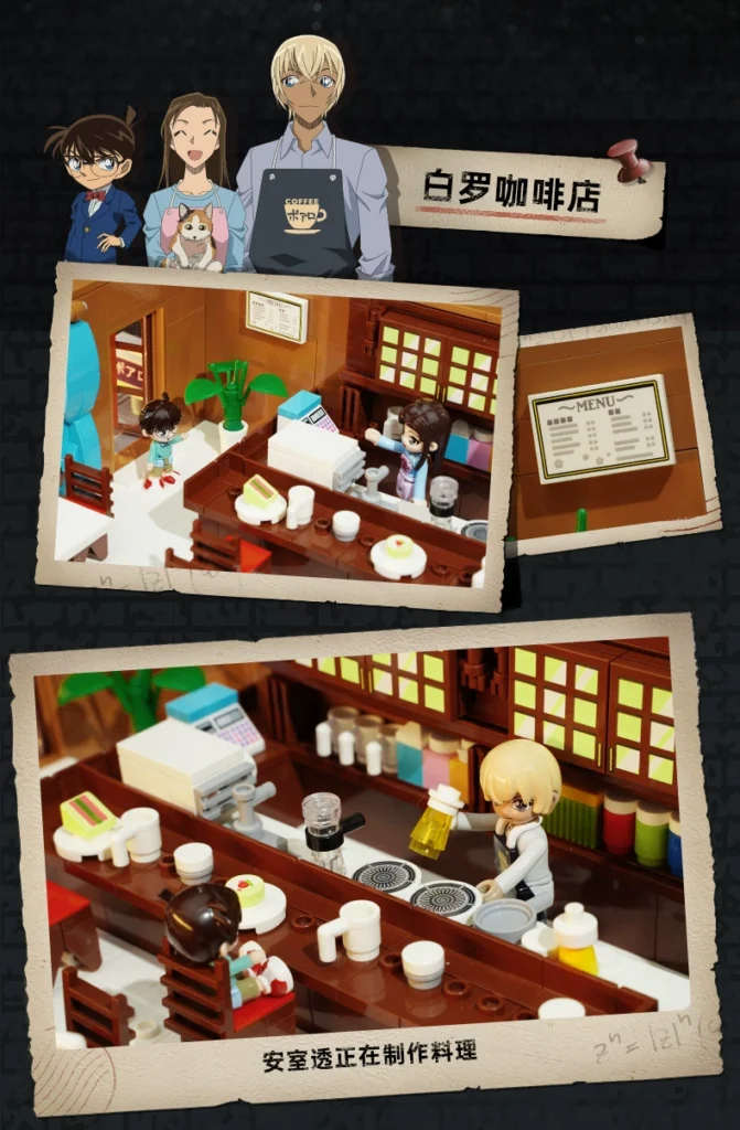 Maqueta Agencia de detectives Mori y Café Poirot de Detective Conan 5