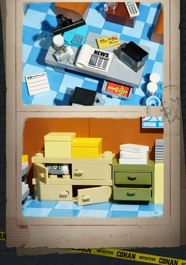 Maqueta Agencia de detectives Mori y Café Poirot de Detective Conan