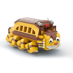 Figura de bloques inspirada en el Gatobús de Mi vecino Totoro 3