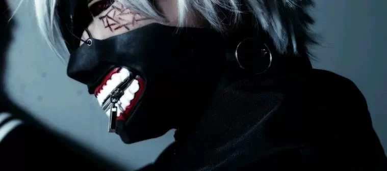 Máscara con parche de piel de Ken Kaneki de Tokyo Ghoul 4
