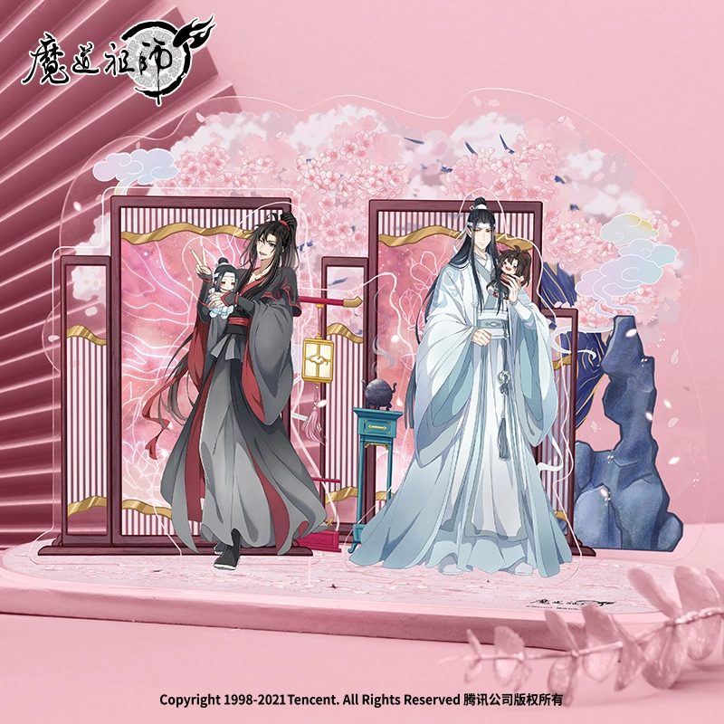 Standee Wei Wuxian y Lan Wangji con paisaje de Grand Master of Demonic Cultivation