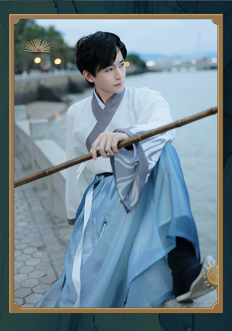 Conjunto ropa china hanfu estilo Song con motivo de tigre 7
