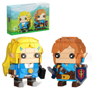 Figura de bloques chibi inspirada en Zelda y Link - Zelda Breath of the Wild