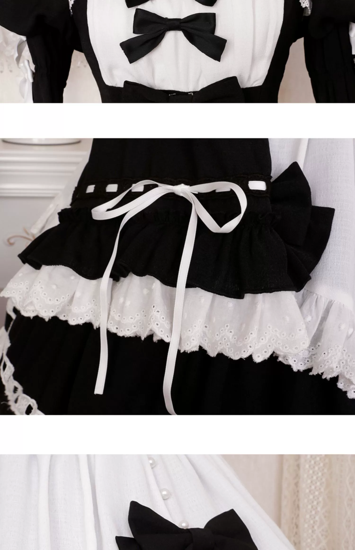 Conjunto de lolita de dos piezas estilo maid de Rose Island 6