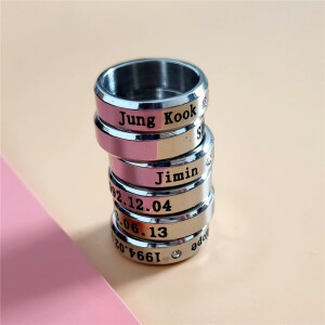 Anillos de titanio inspirados en BTS - Make It Right