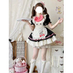 Vestido maid de lolita kawaii con delantal de gato 4