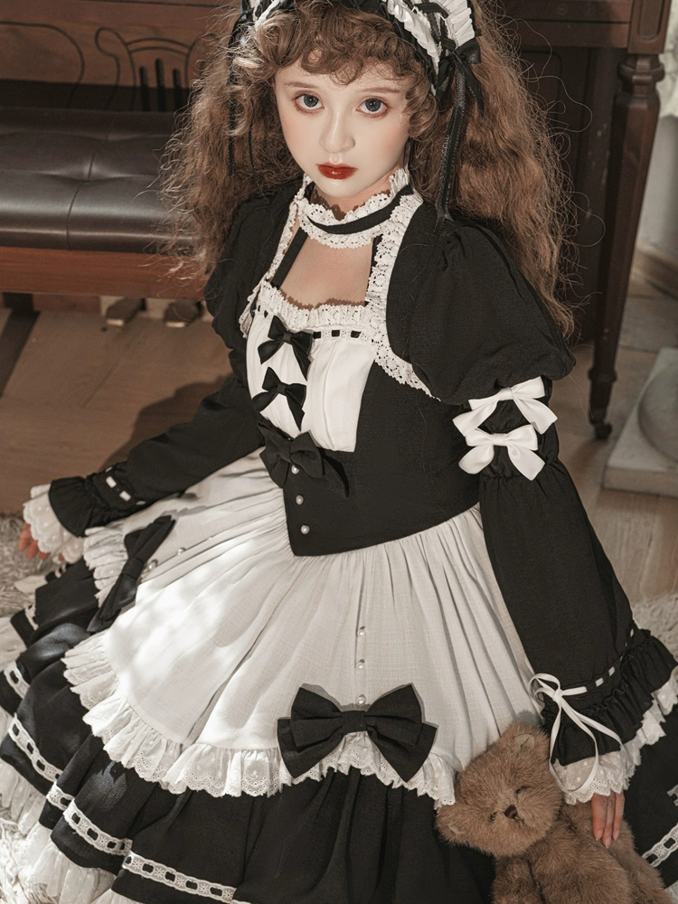 Conjunto de lolita de dos piezas estilo maid de Rose Island 3