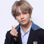 Pendiente de aro largo inspirado en V de BTS Pendiente de aro largo inspirado en V de BTS