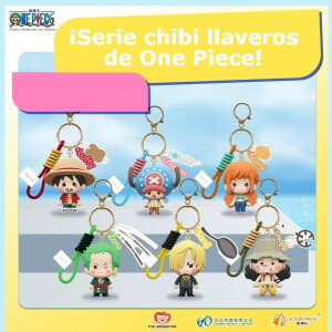 Llaveros de One Piece serie chibi - Luffy, Zoro, Nami, Chopper, Usopp, Sanji