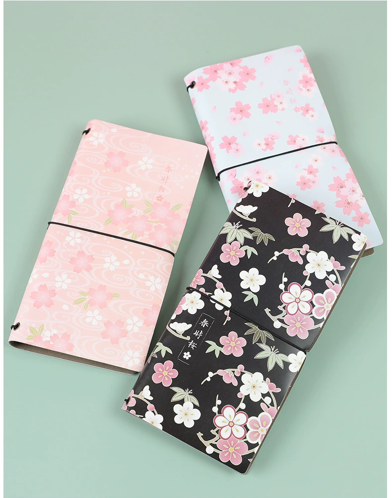 Set de cuaderno, clip y bolígrafo de flores de cerezo 5