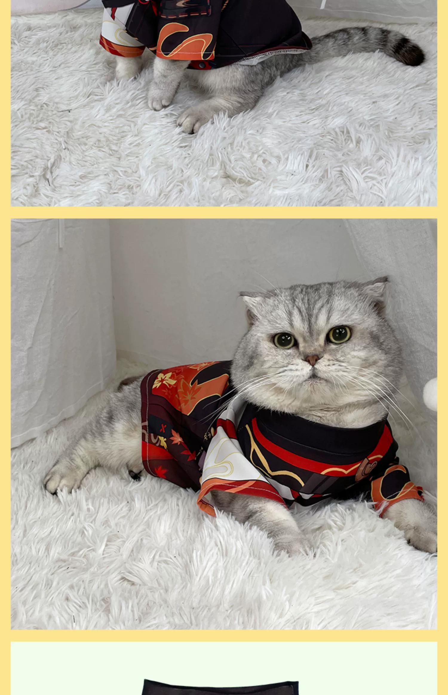 Cosplay de Genshin Impact para gatos camisetas para mascotas 6