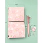 Set de cuaderno, clip y bolígrafo de flores de cerezo 4