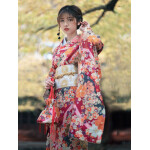 Yukata con flores de cerezo morado y rosa ropa tradicional japonesa frikimall Yukata con flores de cerezo morado y rosa ropa tradicional japonesa frikimall