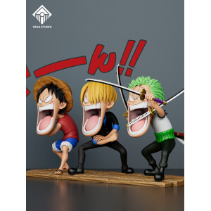 Figuras Luffy, Sanji y Zoro de One Piece Vaga Studio