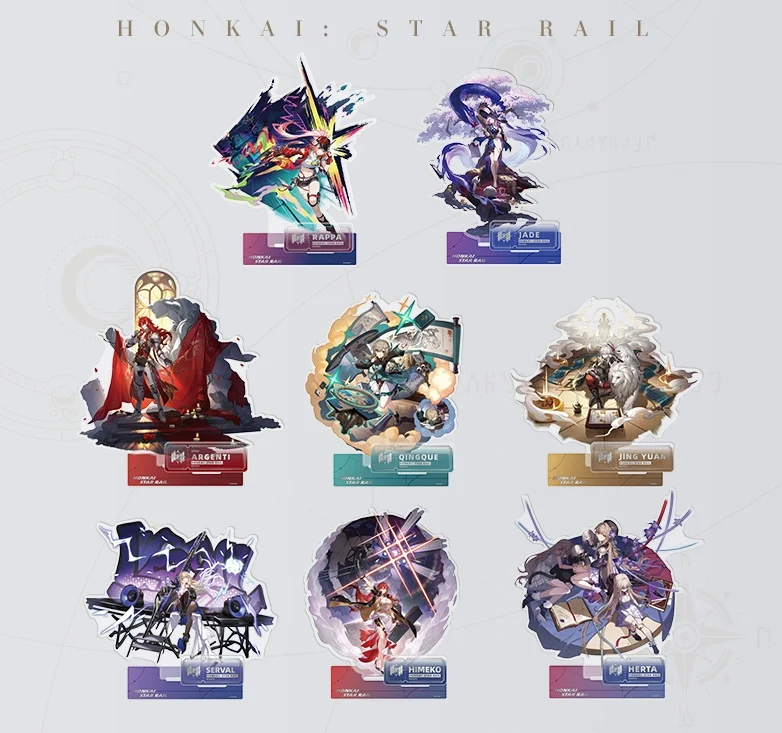 Colección 8 acrílicos Honkai Star Rail - Vía de la Erudición