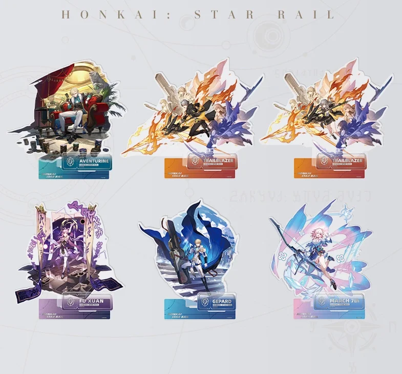 Colección 6 acrílicos Honkai Star Rail - Vía de la Conservación