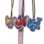 Llaveros evolución Eevee hechos a mano Pokémon punto de cruz Llaveros evolución Eevee hechos a mano Pokémon punto de cruz