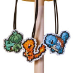 Llaveros chibi Pokémon iniciales punto de cruz Kanto primera generación Llaveros chibi Pokémon iniciales punto de cruz Kanto primera generación