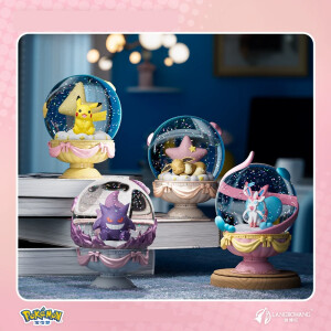 Figura Pokémon Crystal Ball con luz: Pikachu, Eeeve, Sylveon, Gengar (reserva)