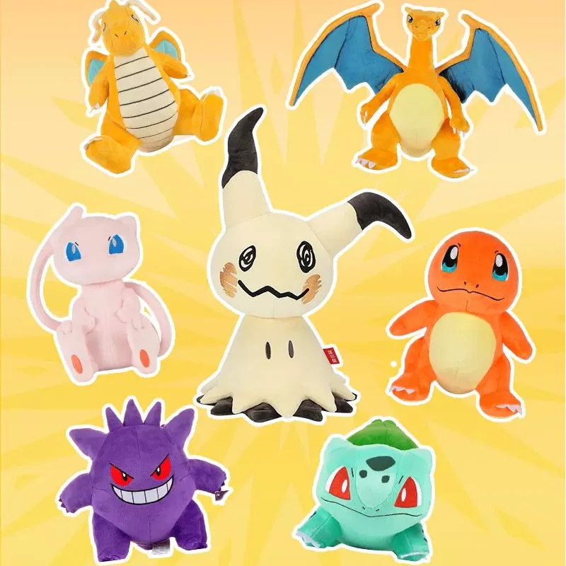 Peluches Pokémon oficiales varios tamaños - Charizard, Snorlax y más