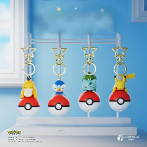 Llaveros con luz Pokémon y Pokeball - Psyduck, Piplup, Bulbasaur, Pikachu