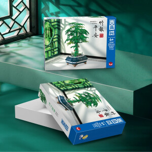 Maqueta de bloques de bambú bonsái Zhegao Blocks