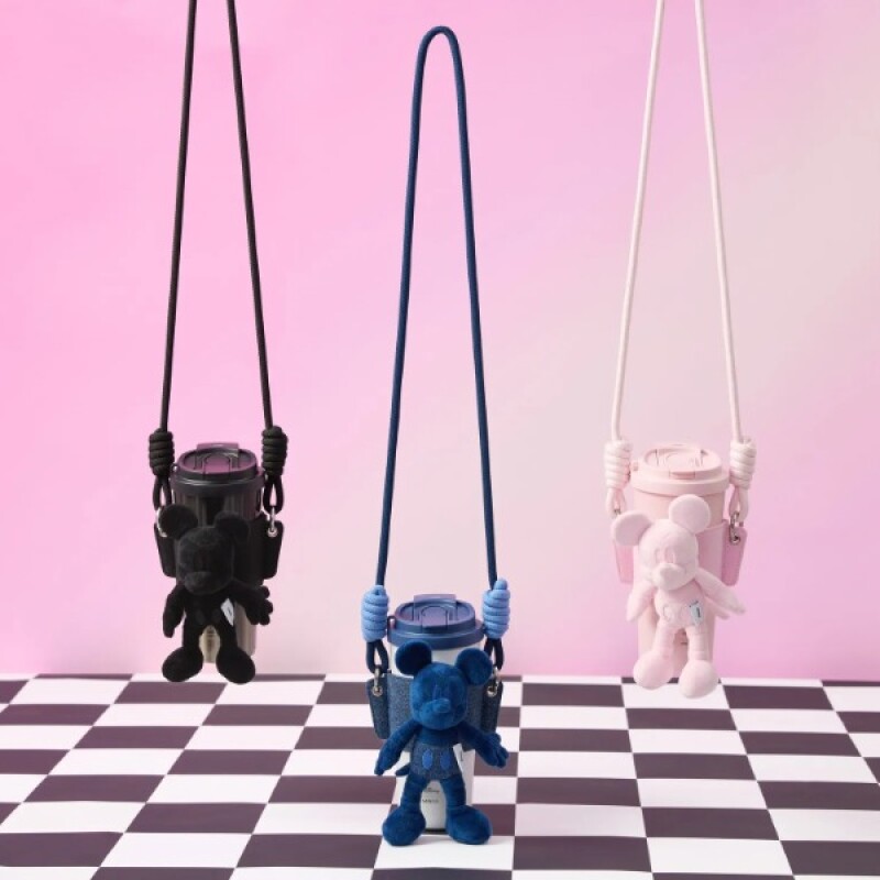 Termo con correa y peluche Mickey Mouse Miniso