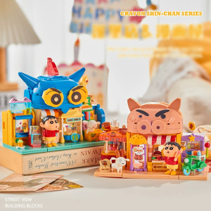 Maqueta de Shinchan oficial - Tienda hamburguesas y manga tipo Lego