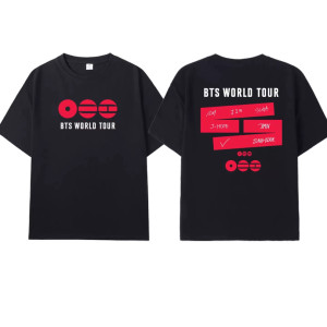 Camiseta negra BTS World Tour 2026 ARIRANG moda inspirada K-pop Frikimall