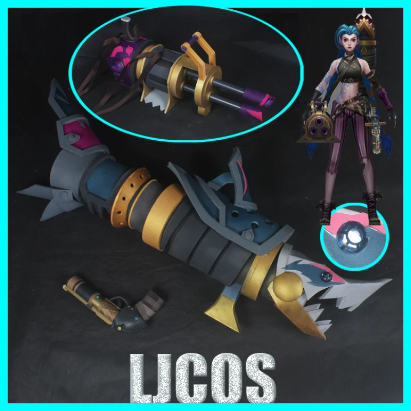 Armas cosplay Jinx Arcane – fishbones, pow-pow réplica LJCOS (reserva: 15 días)