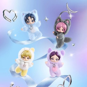 Caja sorpresa aespa Fluffy Club Pop Mart – 4 peluches colgante oficial