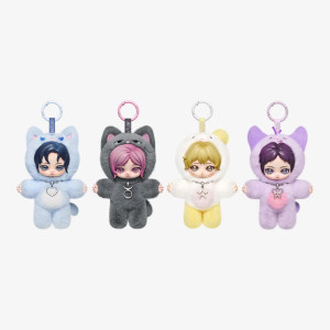 Caja sorpresa aespa Fluffy Club Pop Mart – 4 peluches colgante oficial Frikimall