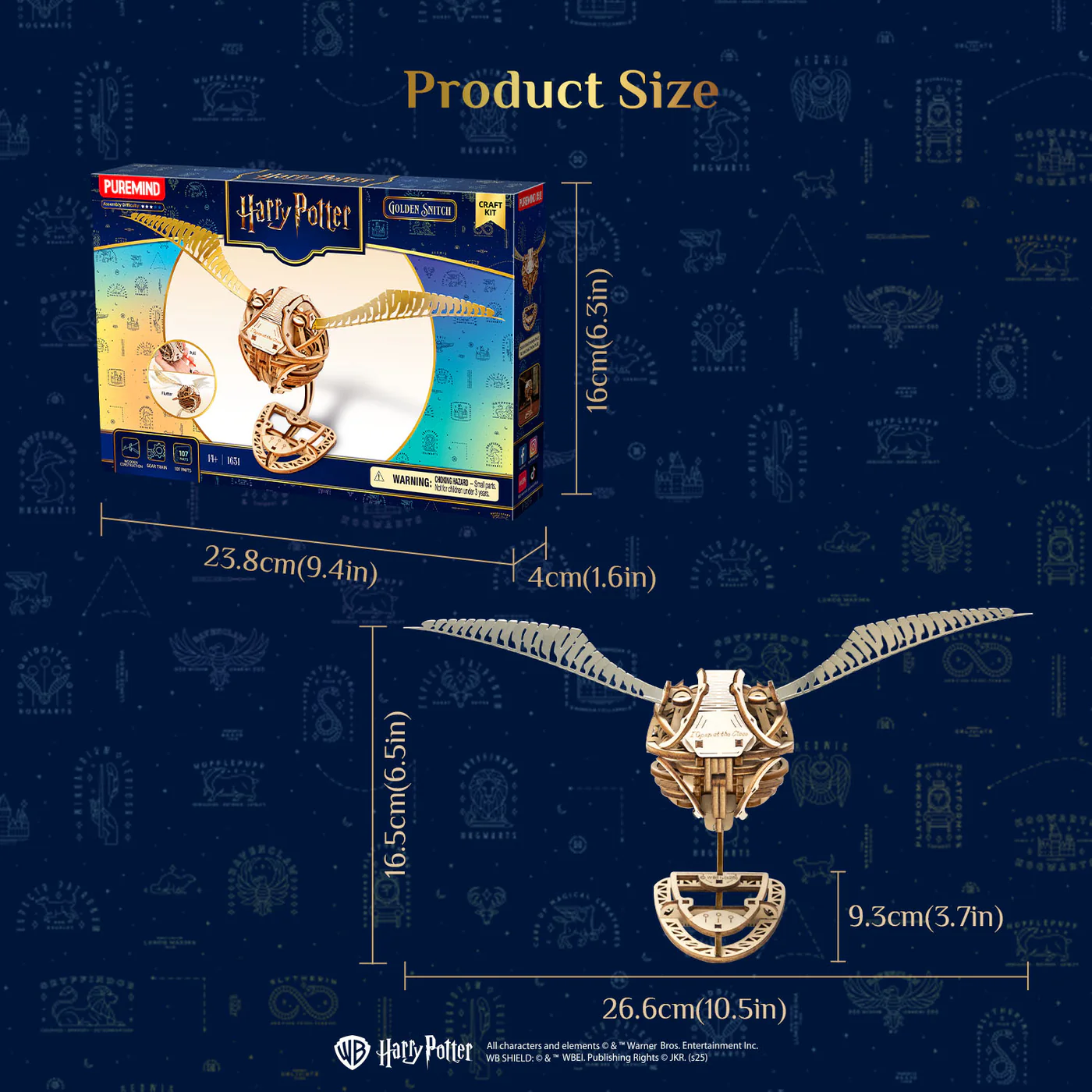 Maqueta Harry Potter Puremind Snitch dorada oficial Frikimall 3