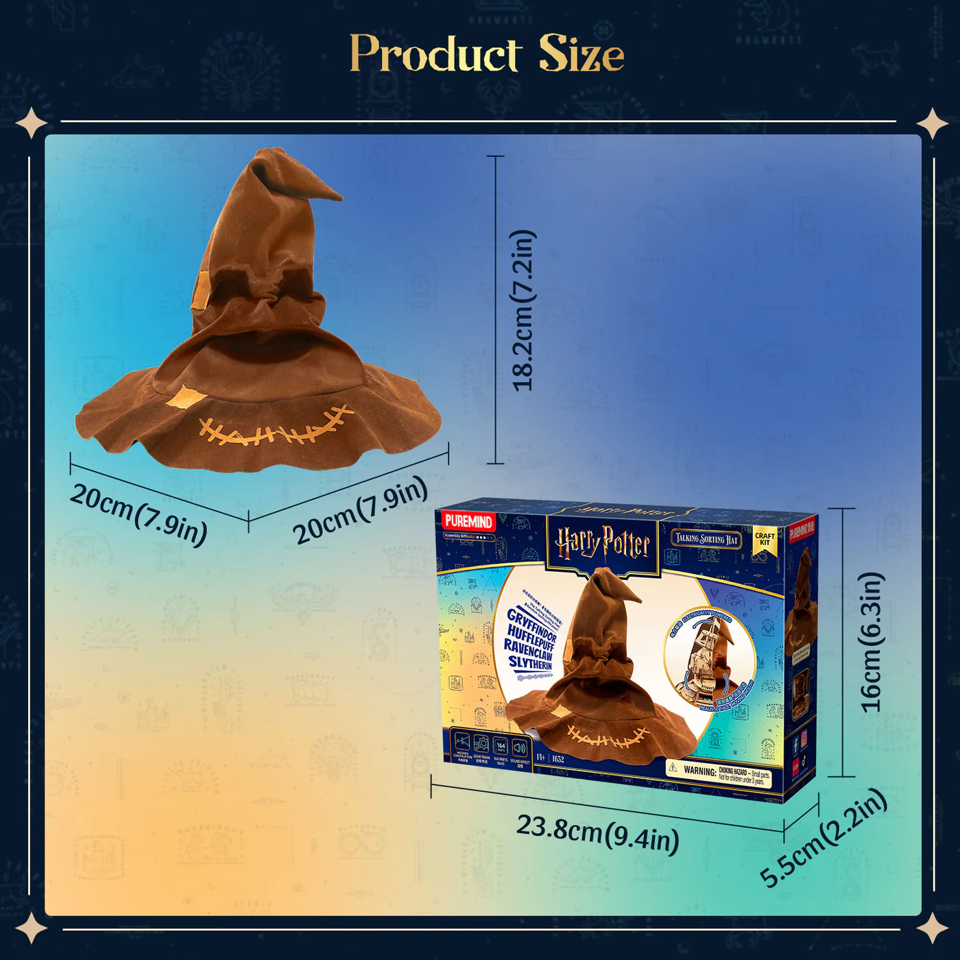 Maqueta Harry Potter Puremind sombrero Seleccionador madera oficial Frikimall 1