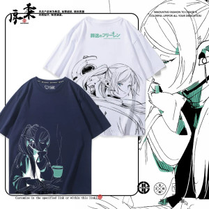 Camiseta Frieren – diseño inspirado en anime manga estilo tinta