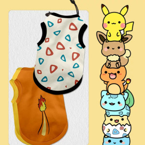 Camiseta Pokémon para mascotas: Charmander, Pikachu, Togepi - chaleco verano e invierno
