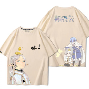 Camiseta Frieren diseño inspirado en anime manga estilo tinta Frikimall
