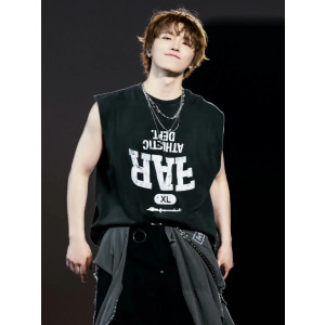 Camiseta negra sin mangas Dino SEVENTEEN – concierto k-pop Hong Kong