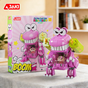 Maqueta Shinchan mecha bloques Ultrahéroe, Sr. Cocodrilo y Nevado - JAKI Frikimall