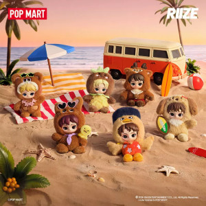 Caja sorpresa RIIZE Fluffy Club POPMART – 6 peluches + 6 secretos con postal